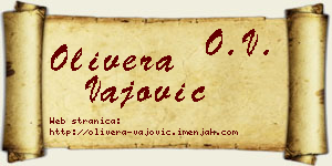 Olivera Vajović vizit kartica